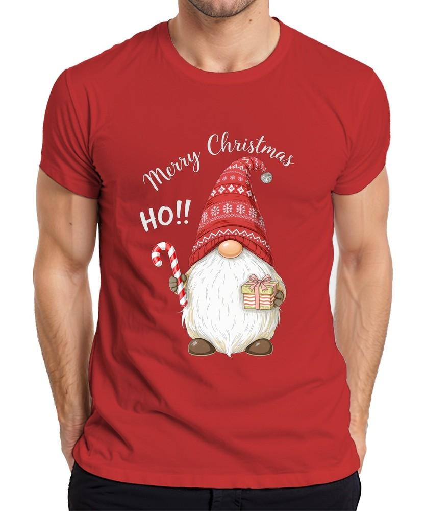 Merry Christmas Ho Christmas Gnome Gnome Candy Cane Hat Unisexs TShirt