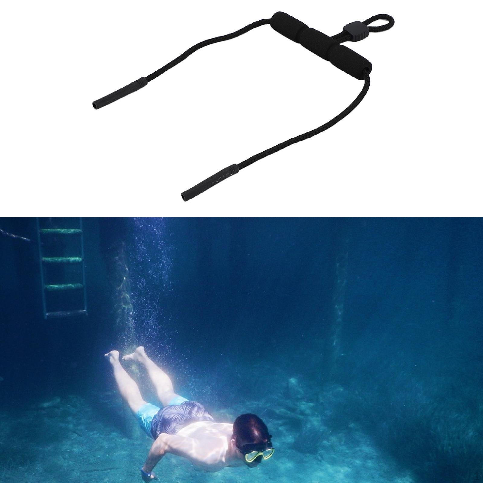 Плавающий ремешок для очков Фиксатор для очков Шнур для солнцезащитных очков Веревка для очков для рыбалки чёрный