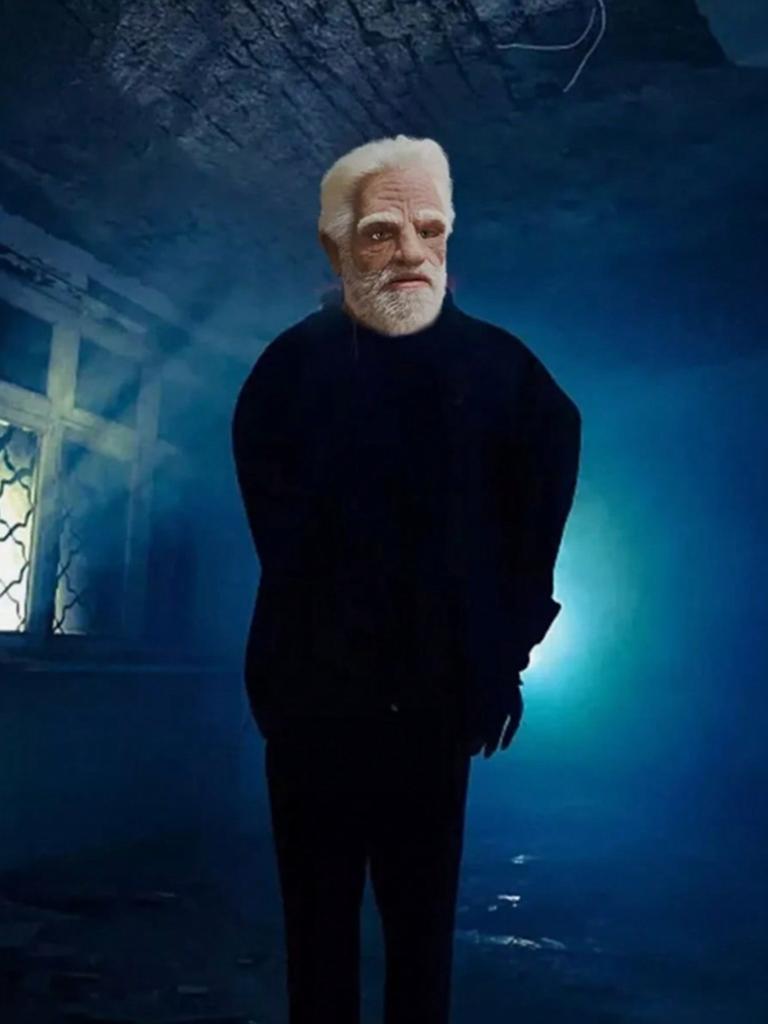 Halloween Old Man Mask Realistic Vicissitudes Simulation Full Face Mask Role Play School Party Gathering Game Head Cover