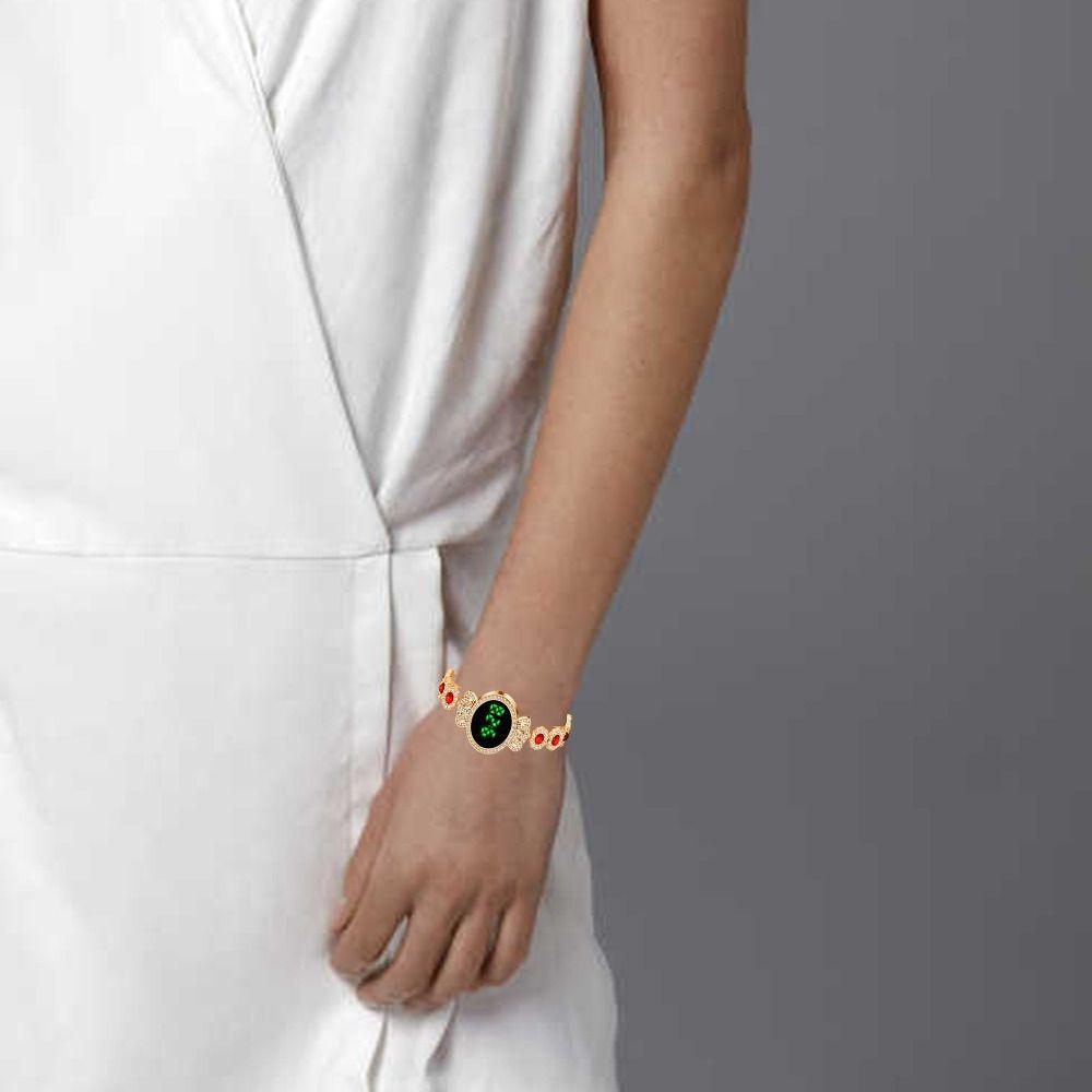 Exquisite Women's Electronic Watch Retro Rhinestone Wristwatch Ladies Business Watches  Gifts