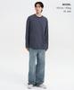 MUSINSA STANDARD Pin Stripe Relaxed Long Sleeve T-Shirt [Navy/White]