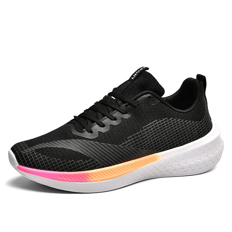 Мужские удобные ультрамягкие и дышащие кроссовки на шнуровке 45 белый/фиолетовый — фото 15