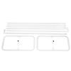2*2.1m Wedding Arch Door Background Wrought Iron Decorative Props Flower Rack White for Supporting Lightweight Climbing Plant