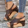 Plus Size Women's Peep Toe Platform Wedge Sandals New Fashion Dress High Heel Shoes for Women Outdoor Causal Sandalias De Mujer