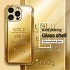 Tempered Glass Phone Case Luxurious PhoneCase Electroplated Gold Pattern Design For Iphone 17 Air 16 Pro 15 ProMax 14 13 12 Plus