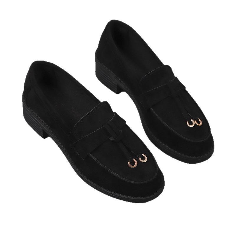 Women's Wide Width Canvas Flats, Platform Slip-On Sneakers, European Low Top Shoes for Women