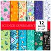 12 Wissenschaftliches Experiment Materialpapier Handkonto Dekorativer Aufkleber DIY Kreatives Muster Materialpapier