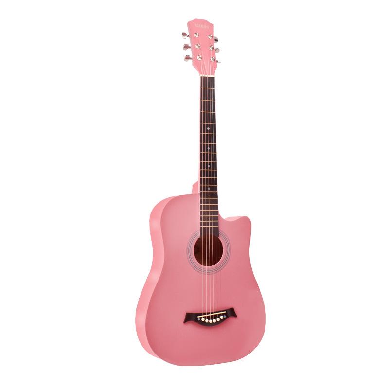 38/41-Inch Beginner Folk Guitar for Boys, Girls, and Students – Entry-Level Wooden Musical Instrument