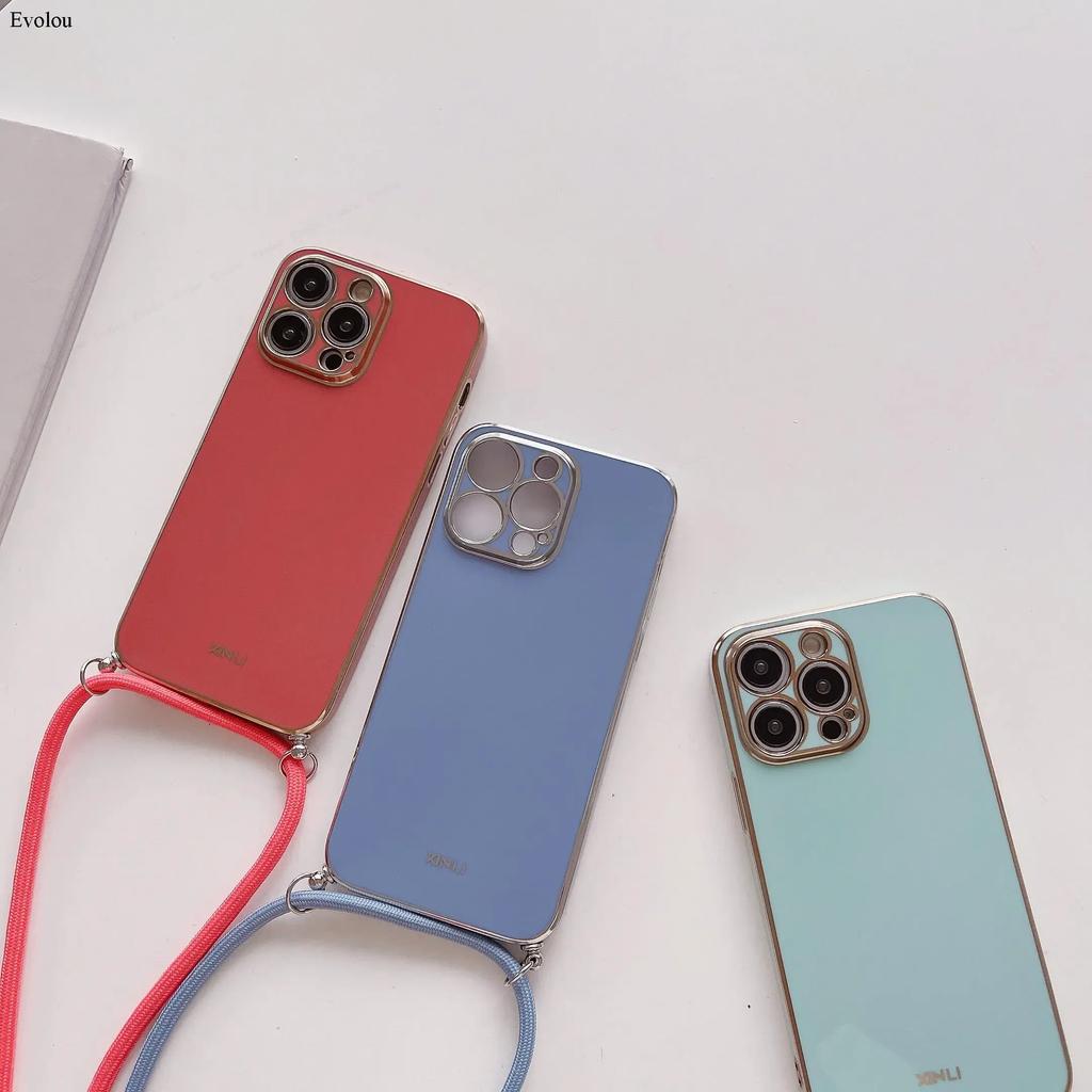 Crossbody Lanyard Plating Case For Nothing Phone 3A Pro Soft TPU Lens Protection Shockproof Case For Nothing Phone 2A CMF Phone1