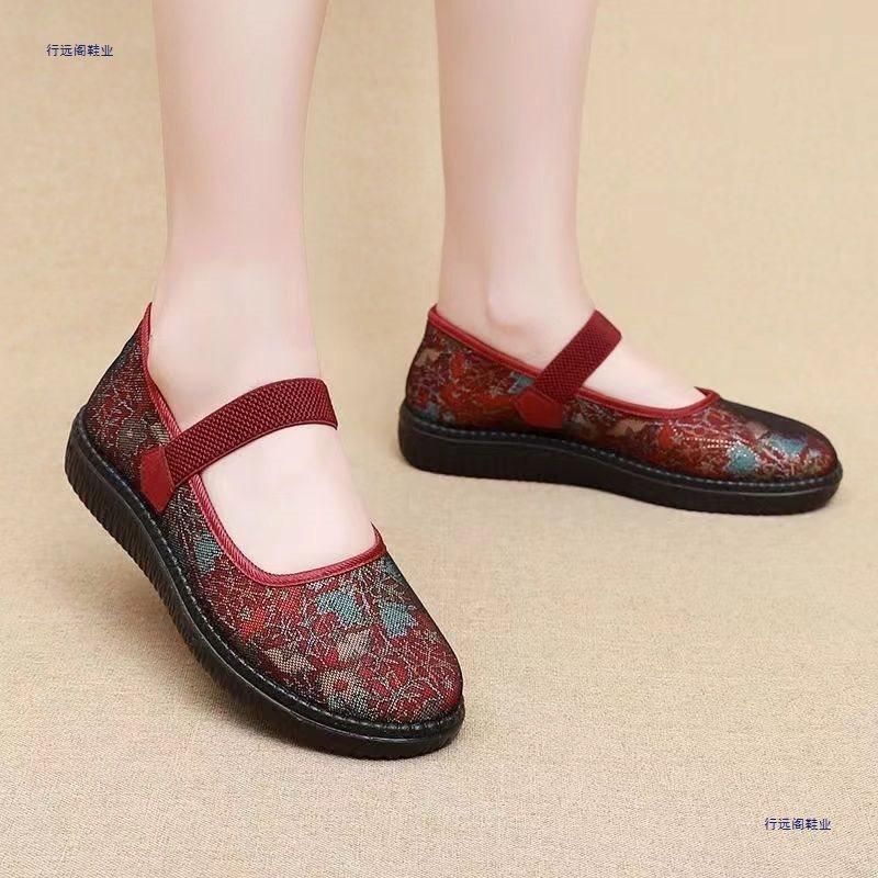 Old North Cloth Shoes Spring and Autumn Old Lady Non-slip Soft Sole Granny Single Shoes Middle Old Mother Shoes Old Man Women's Shoes