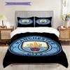 Manchester City Heritage Three-piece Set (1 * Duvet Cover + 2 * Pillowcase, Without Core) 2DFlat Christmas Birthday Gift Duvet Cover and Pillowcase
