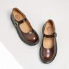 Fashion Small Leather Shoes 2024 New Breathable Round Head Soft Girl Retro College Style Summer Word Buckle Mary Jane Women's Shoes