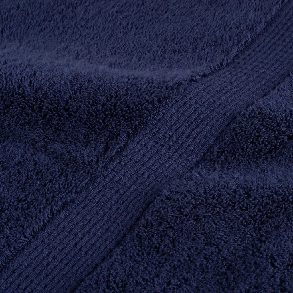 8 piece Premium Towel Set SOLUND Navy Blue 600 g m²