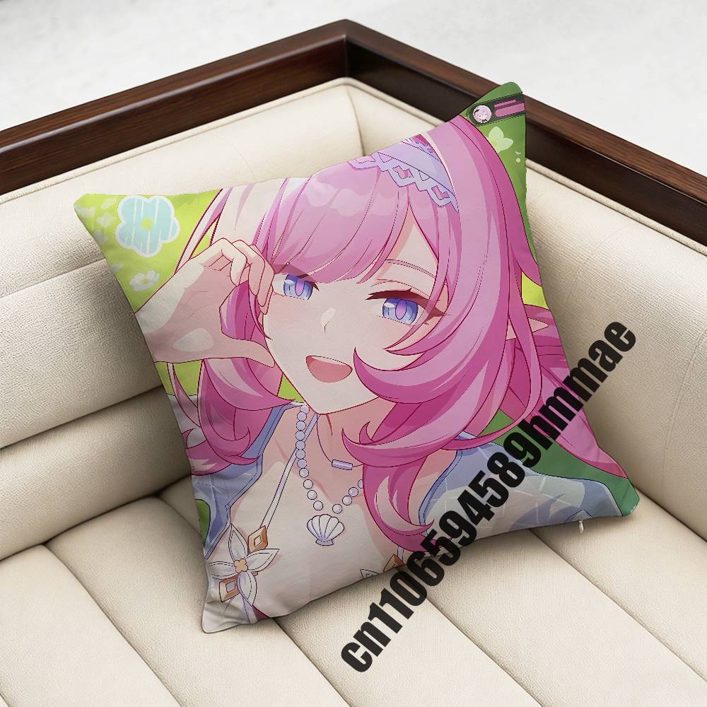 For Honkai Impact 3 Elysia Throw Pillow Case Sham 45X45Cm Decoration Square Sofa Pillowcase Pad Cover