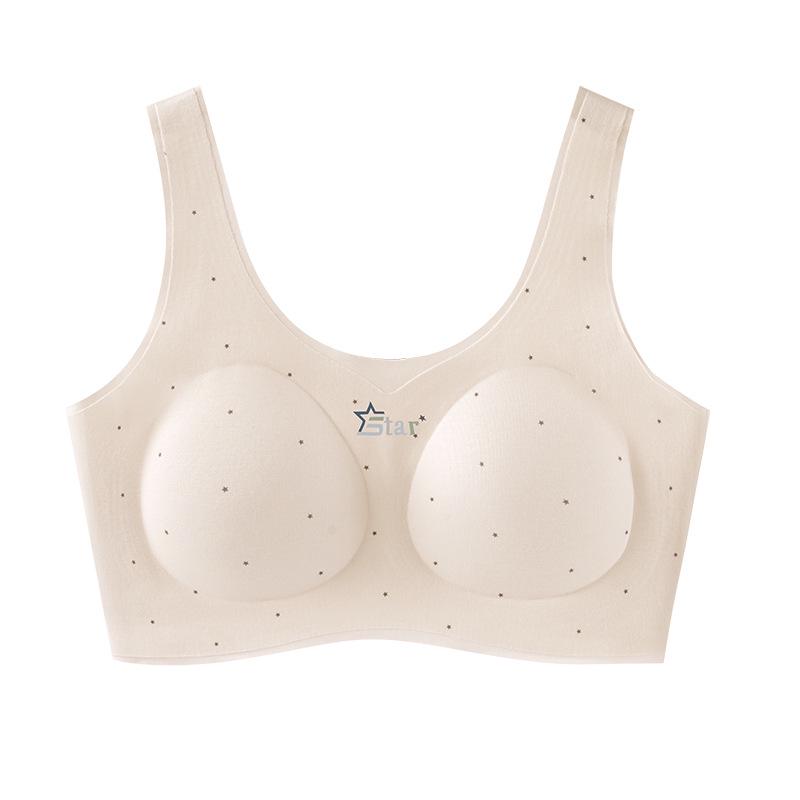 Girls  Seamless Sports Vest: Anti-Exposure, Shockproof, Thin Cup, Puberty Development