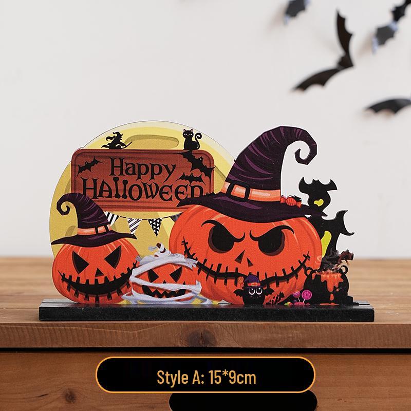 Halloween Cartoon Pumpkin Desktop Ornaments: Creative Decorations for Festive Scenes and Photo Props