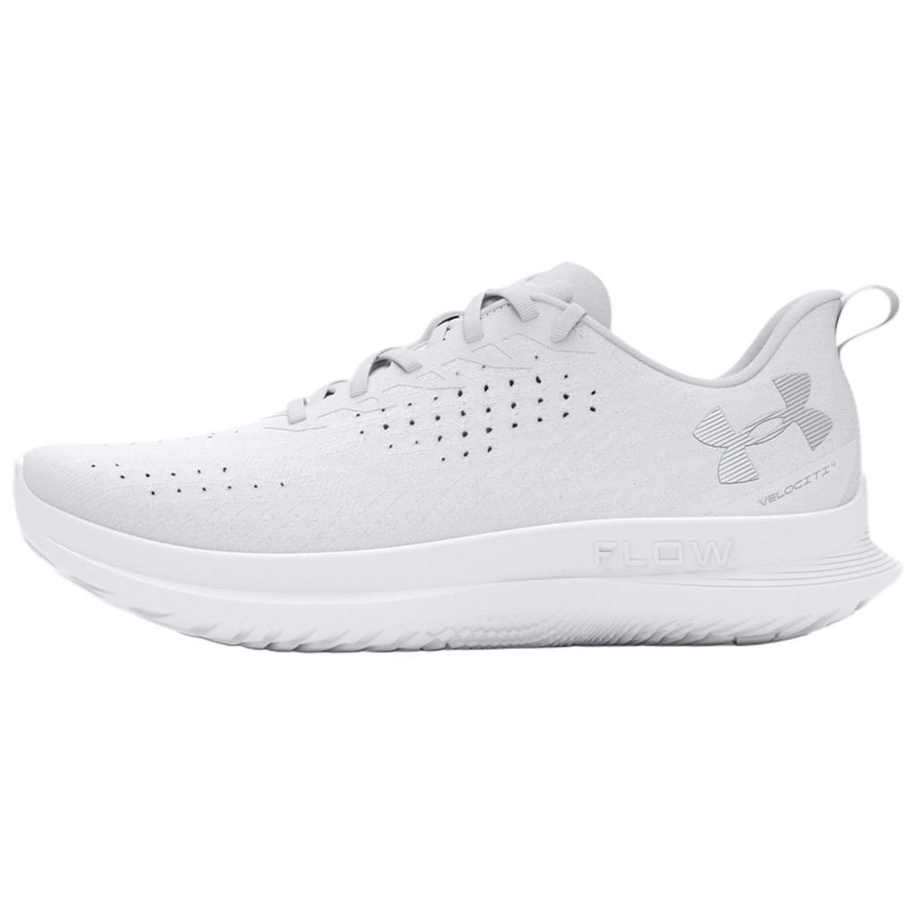 Under Armour Flow Velociti 4 White Metallic Silver Women Sneakers 3027586-100