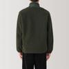MUJI Men's Boa Fleece Jacket, Dark Green, Size S (AB1MWA4A)