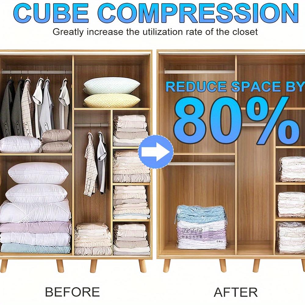 1pc 6Sizes Moisture Proof Vacuum Bag Clothes Storage With Valve Transparent Folding Travel Space Saving Aspirated Compression