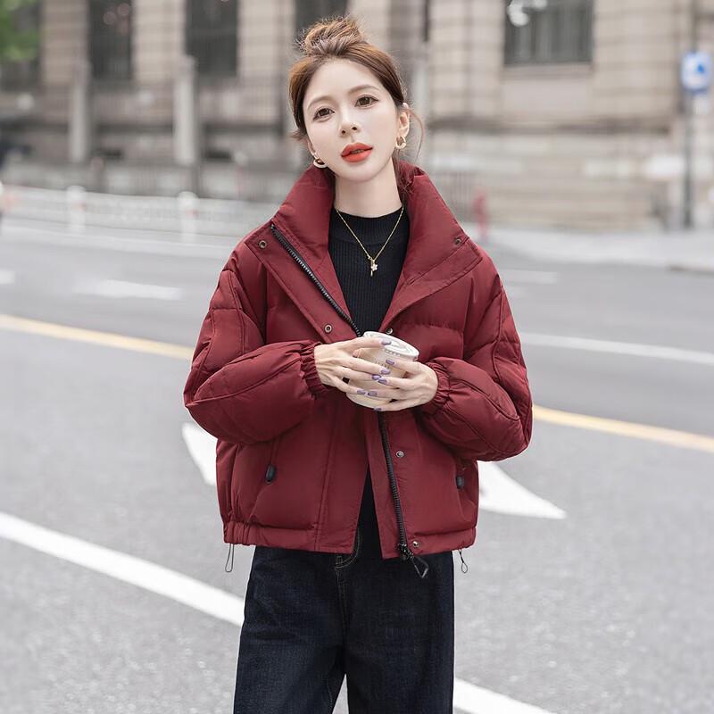 Sibarite Damen 2025 Winter 90% Daunen Stehkragen Locker geschnittene Jacke