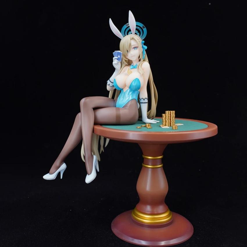 23CM Blue Archive Hina Swimsuit Asuna Bunny girl figure PVC Action Anime model adult Collection Dolls toys gift