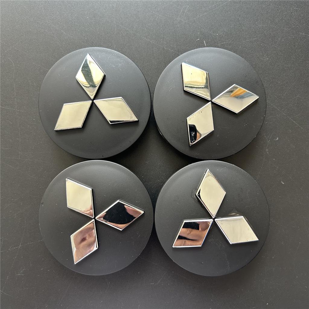 60mm 4pcs/set Car Wheel Center Caps Cover For Mitsubishi ASX Ralliart Outlander Lancer Pajero Eclipse Galant Hubcaps Accessories