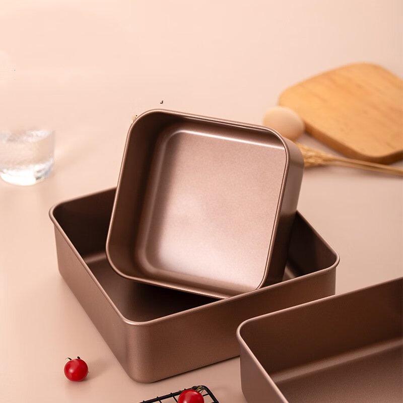 ZISIZ 8-Zoll Quadratische Vertiefte Kuchenbackformen (2er-Pack)
