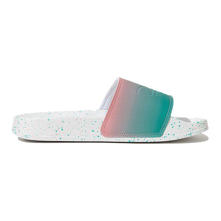 Adidas Originals Adilette Lite Casual Non-Slip Durable Outdoor Slippers Kids Footwear White Blue Pink GX2104