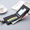 Men's Retro Leather Wallet with Buckle - Short, Soft, Horizontal Design and Card Holder for Youth