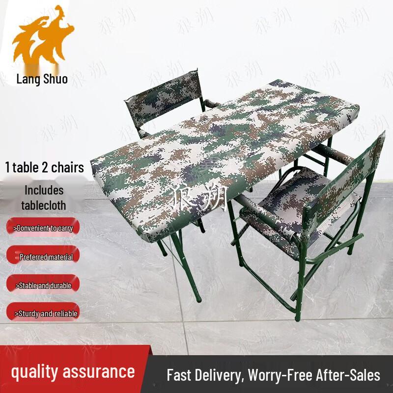 Wolfshuo Outdoor Folding Table and Chair Set