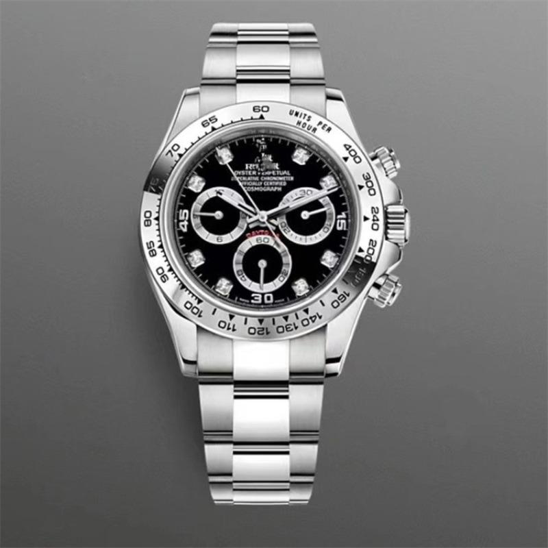 Ceas mecanic Laojia Daytona cu trei cadrane și șase ace pentru bărbați, curea din oțel, ceas multifuncțional, stația de vest, furnizor