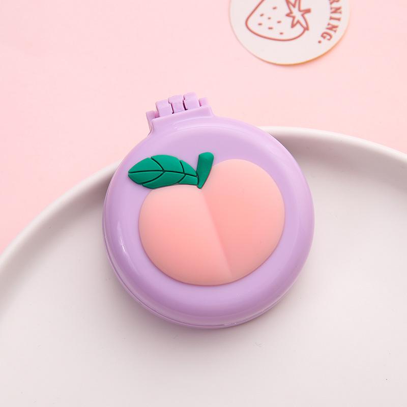Korean Style Mini Folding Cushion Comb - Cute Rabbit & Bear Design for Girls