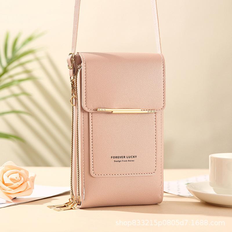 Mobile phone bag, women's crossbody bag, lightweight mini women's shoulder bag, touch screen