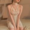 Neue Dessous Sexy Nachtwäsche Mesh Perspektive Strap Spitze Open Back Dessous Set