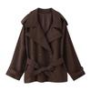 Lapel Belted Loose Trench Coat