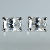A+   Synthetic Moissanite 10.80 Ct Emerald Cut Earring Pair For Gifting