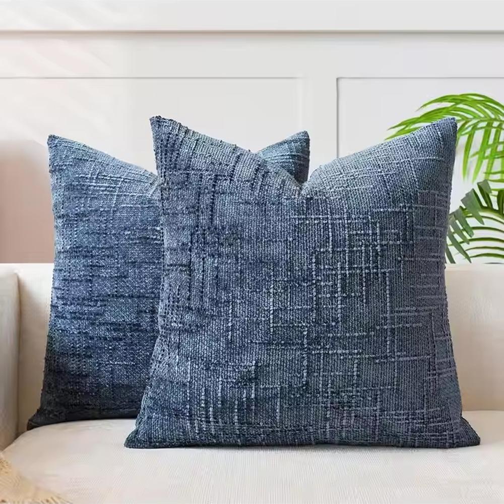 

Однотонная наволочка для подушки в японском стиле, наволочка для диванной подушки, чехол для подушки, домашний декор синий
