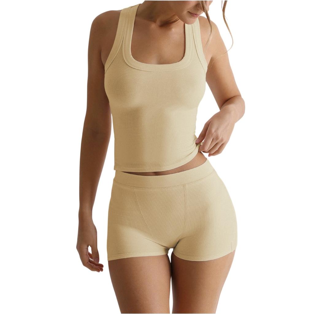 Women's Two Piece Yoga Camisole Casual Suit