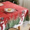 New Christmas Table Cloth Printed Rectangular Home Living Room Table Cloth Festive Party Atmosphere Beautification Decoration