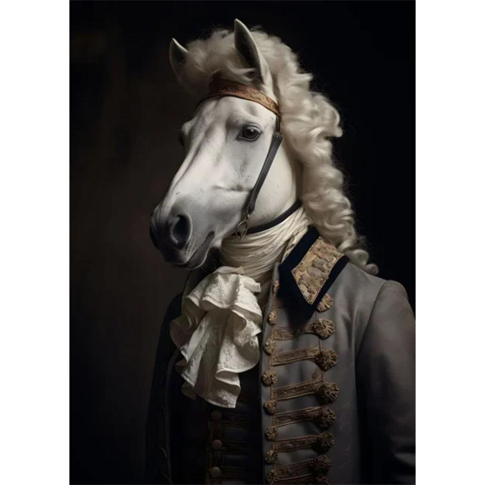 Aristokratyczne Zwierzęta Portret Plakaty i Druki Sztuka Vintage Malarstwo na Płótnie Obrazy na Ścianę do Salonu Dekoracja Domu