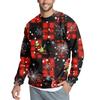 Men's Casual Fashion Printed Round Neck Pullover Sweatshirt