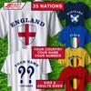 Personalised Euros Football Shirt with Any Name & Number