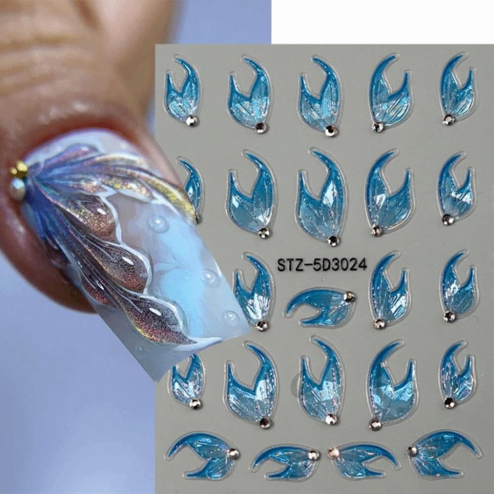 Con Adesivi per Unghie Press-On Diamante Decalcomanie per Unghie per Decorazioni Manicure Fai-da-Te