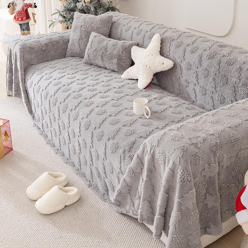 Kratzfester Stoff Sofabezug All-Inclusive Universalbezug Winterplüsch Rutschfeste Mattenabdeckung Handtuch Sofabezug Vollständig bedeckte Decke