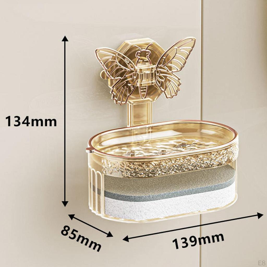 Powerful Suction Soap Dish for Bathroom and Kitchen Organization