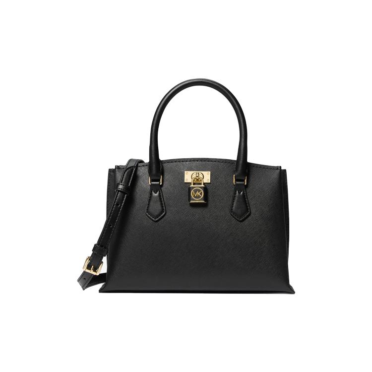 

New MICHAEL KORS MK Ruby Cow Leather Tote Bag, Shopping Bag, Handbag Small Women s Black 30S3GR0S1L-001 26.9*11.9*16.0CM