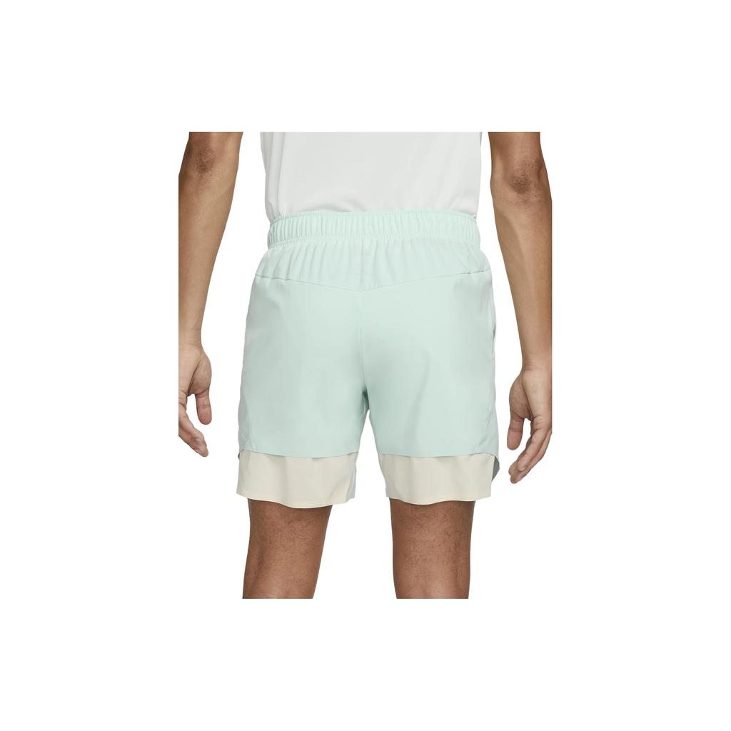 Nike Court Dri-FIT Slam Logo Print Mid-Rise Fitted Drawstring Comfortable Sports Shorts Men Shorts Emerald-Ice DX5532-346