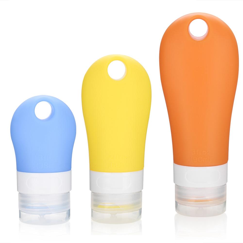 Portable Silicone Travel Bottle Set Lotion Shampoo Shower Empty Press Container 01