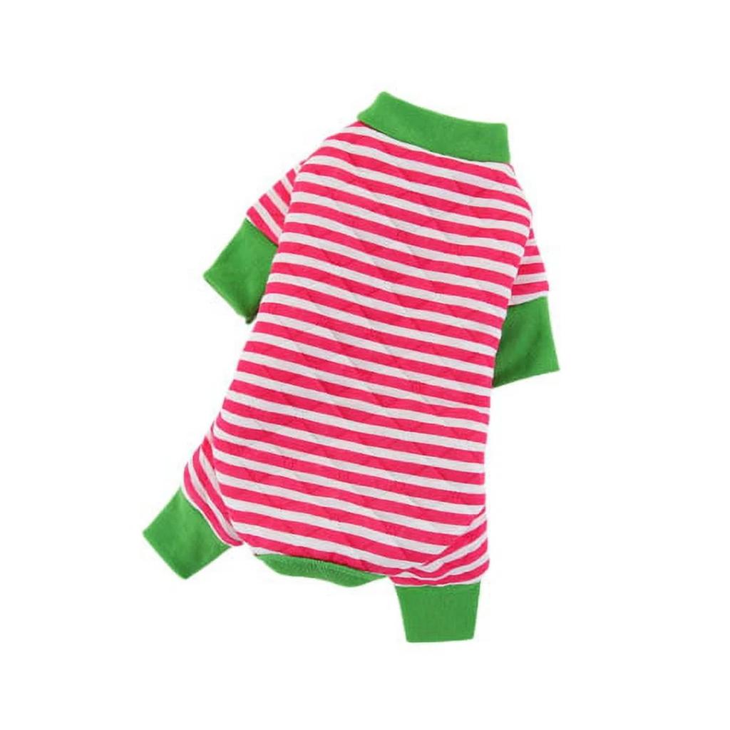 Weicher, gestreifter Baumwoll-Body für niedliche gestreifte Overalls für Hunde und Katzen, bequeme Spiel- und Schlafbekleidung.