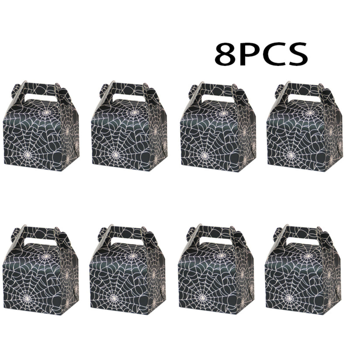 

Halloween Colorful Candy Box Biscuit Funny Cookie Packaging Box Trick Or Treat Happy Halloween Supplies 8PCS чёрный